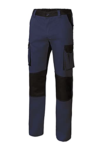 VELILLA 103020B; Pantalón Bicolor Multibolsillos; Color Azul Navy y Negro; Talla 42