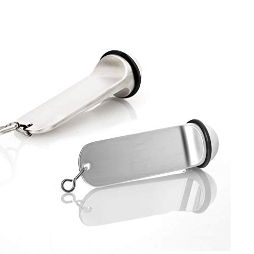 Faimex Llavero para hotel en paquete doble, para llaves de hotel, de Pension Hotels, grabado personalizado, en elegante aspecto de plata, con anillo de goma