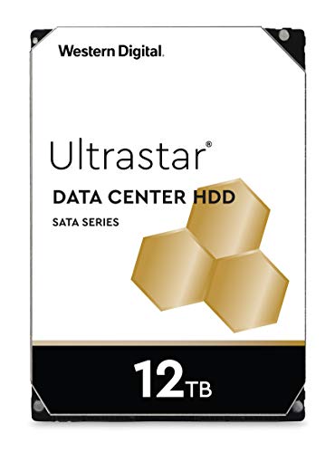Western Digital WD Ultrastar 12TB DC HC520 SATA HDD, disco duro interno de 3,5 pulgadas para servidores de 256 MB de caché, clase empresarial (reacondicionado)