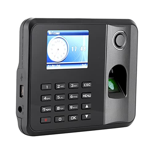 Reloj de proximidad, Máquina de Control de Acceso, Huella Digital Biométrica para Pequeñas Empresas de Empleados (Enchufe Europeo)