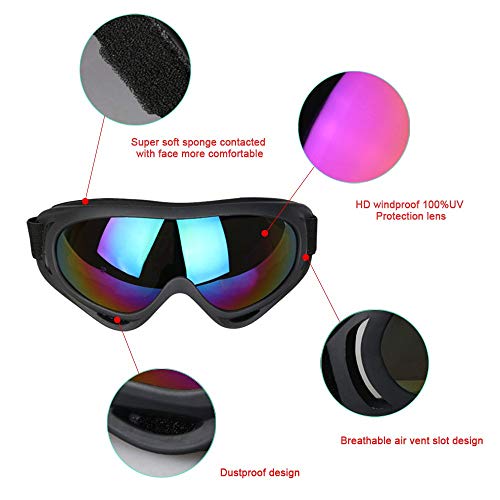 Vicloon Gafas de Nieve a Prueba de Viento UV400 Ciclismo Moto Snowmobile Ski Goggles Eyewear Deportes Gafas de Seguridad de protecciÃ³n