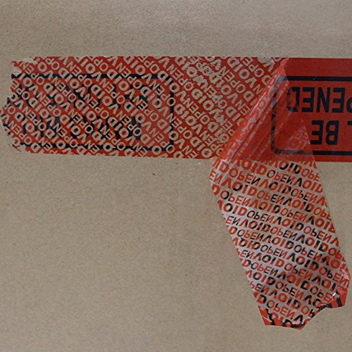 Cinta de seguridad a prueba de manipulaciones, etiquetas adhesivas de seguridad, con mensaje “Marks Will Be Left Once Opened” (2,5 cm x 50 m)